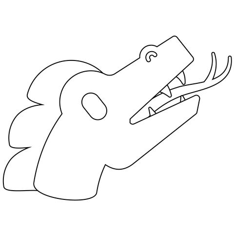 Dragon Head Emoji Coloring Page